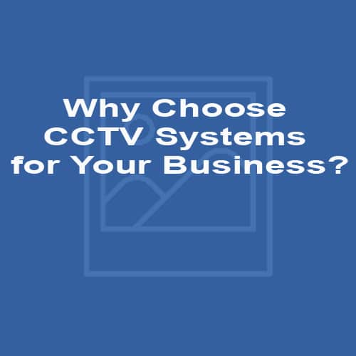 Why Choose CCTV Systems for Your Business