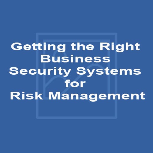 Getting the Right Business Security Systems for Risk Management