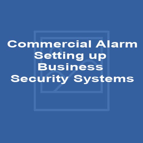 Commercial Alarm Setting up Business Security Systems