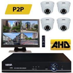 WAWA AHD CCTV with 4 Dome Cameras