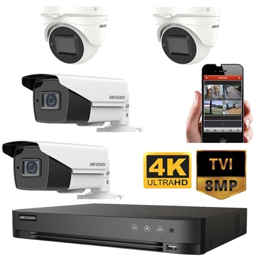 Hikvision 4K ULTRA HD TVI 8MP CCTV Camera System