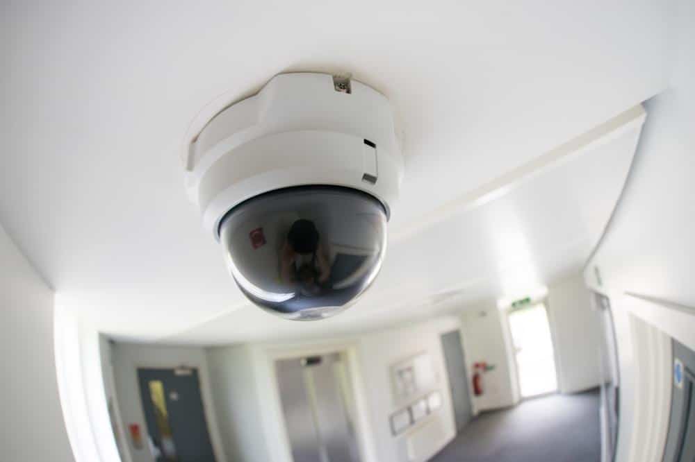CCTV camera in an office building