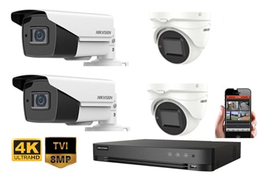 Hikvision 4K Ultra HD TVI 8MP CCTV Package & Installation