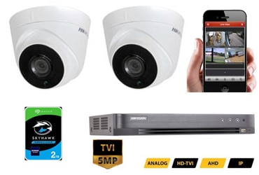 Hikvision Home CCTV Camera System HD-TVI 5MP Fully Fitted